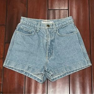 American Apparel Denim High Cuff Short